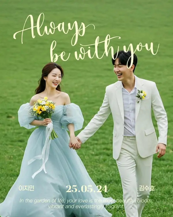 씬쿵 결혼식 초대장 샘플 2
